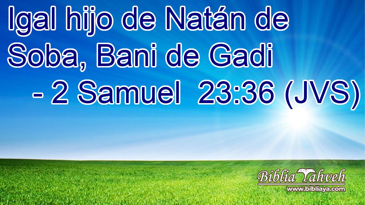 Igal hijo de Natán de Soba, Bani de Gadi