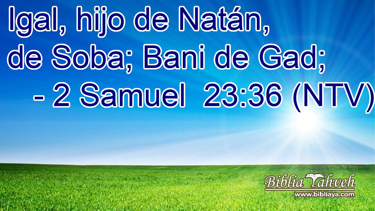 Igal, hijo de Natán, de Soba; Bani de Gad;
