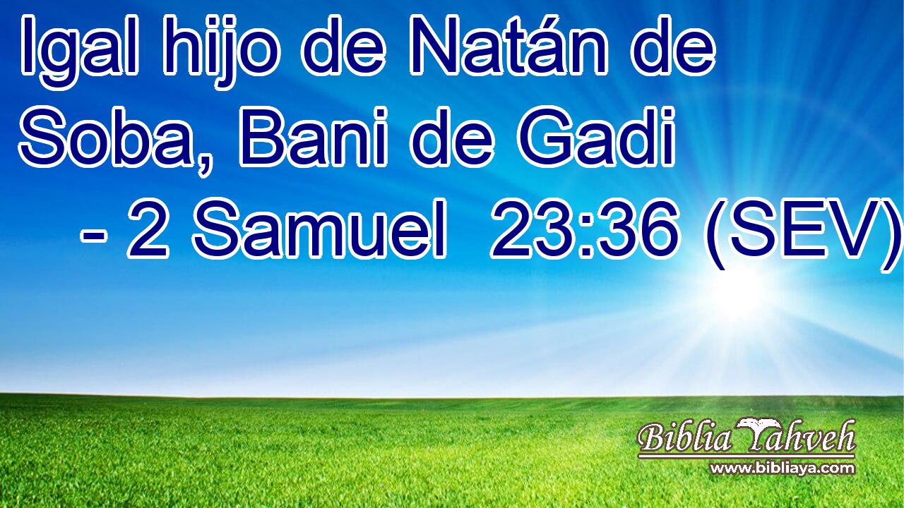 Igal hijo de Natán de Soba, Bani de Gadi