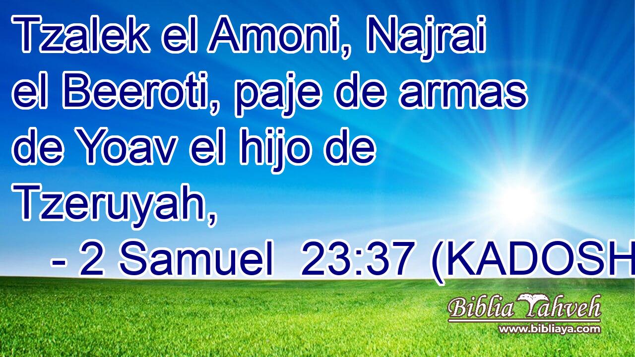  Tzalek el Amoni, Najrai el Beeroti, paje de armas de Yoav el hijo de Tzeruyah, 