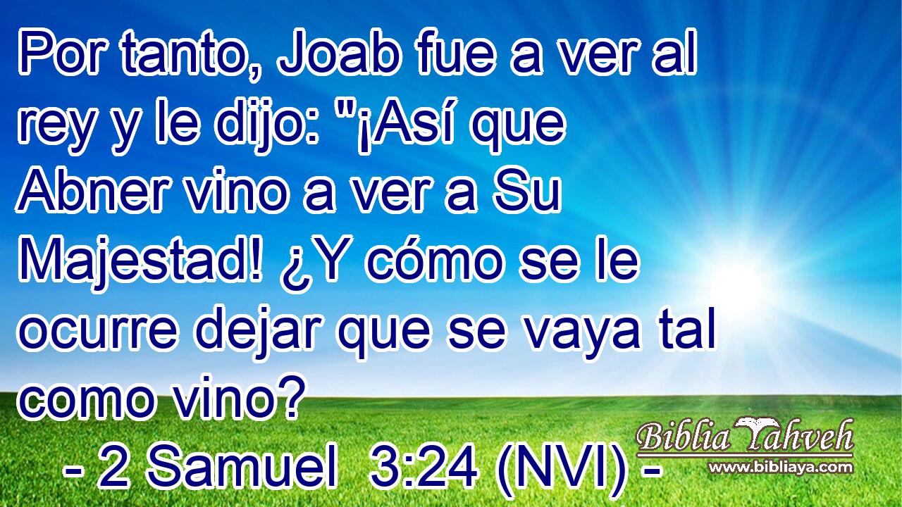  Por tanto, Joab fue a ver al rey y le dijo: 