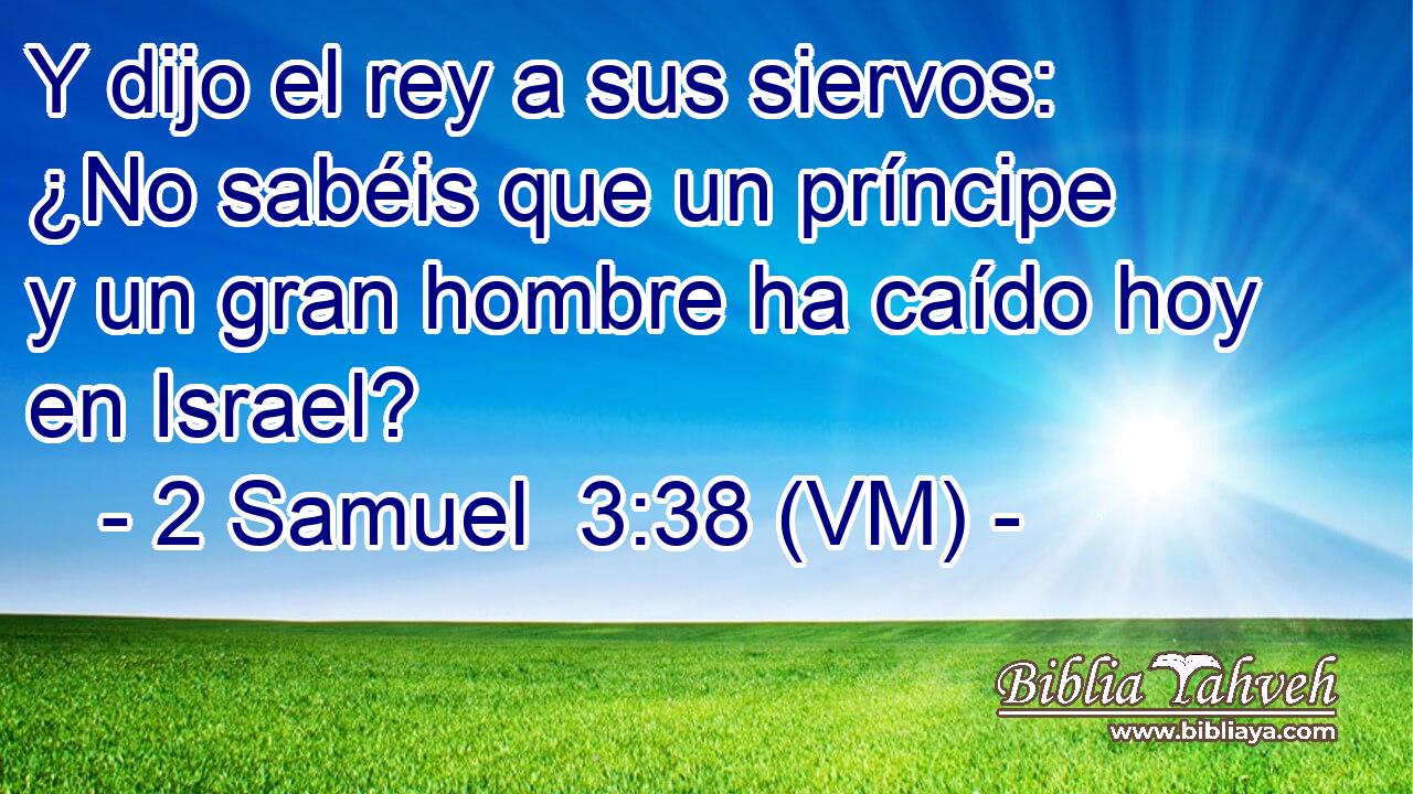  Y dijo el rey a sus siervos: ¿No sabéis que un príncipe y un gran hombre ha caído hoy en Israel? 