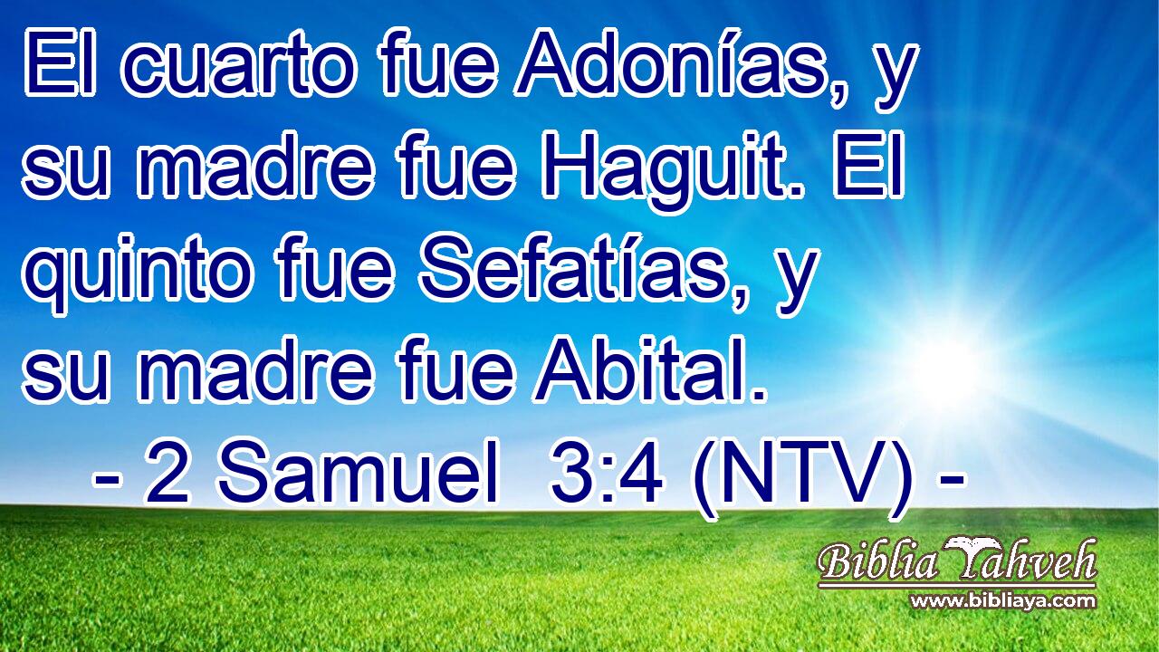 El cuarto fue Adonías, y su madre fue Haguit. El quinto fue Sefatías, y su madre fue Abital.
