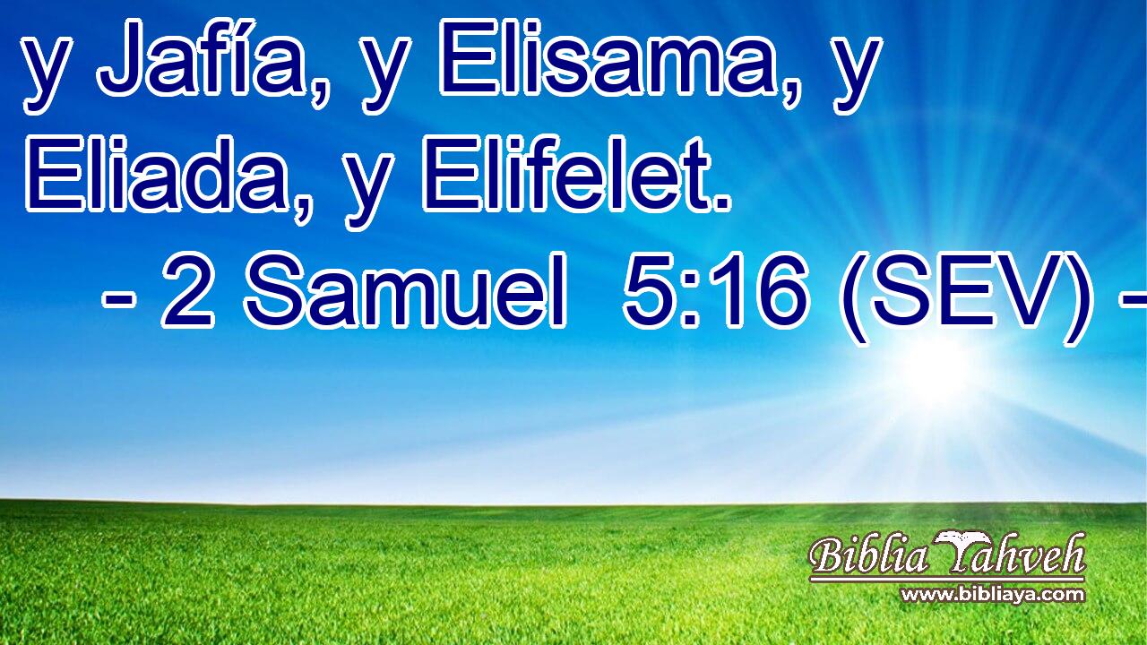 y Jafía, y Elisama, y Eliada, y Elifelet.