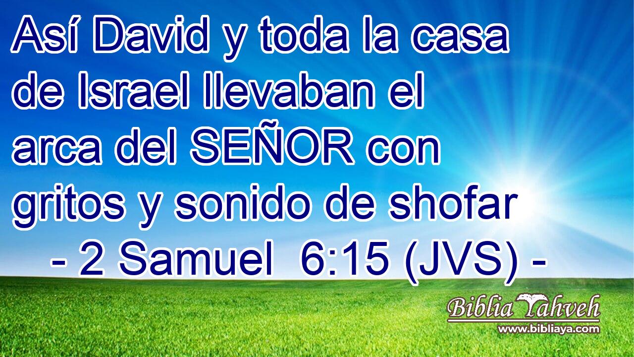 Así David y toda la casa de Israel llevaban el arca del SEÑOR con gritos y sonido de shofar
