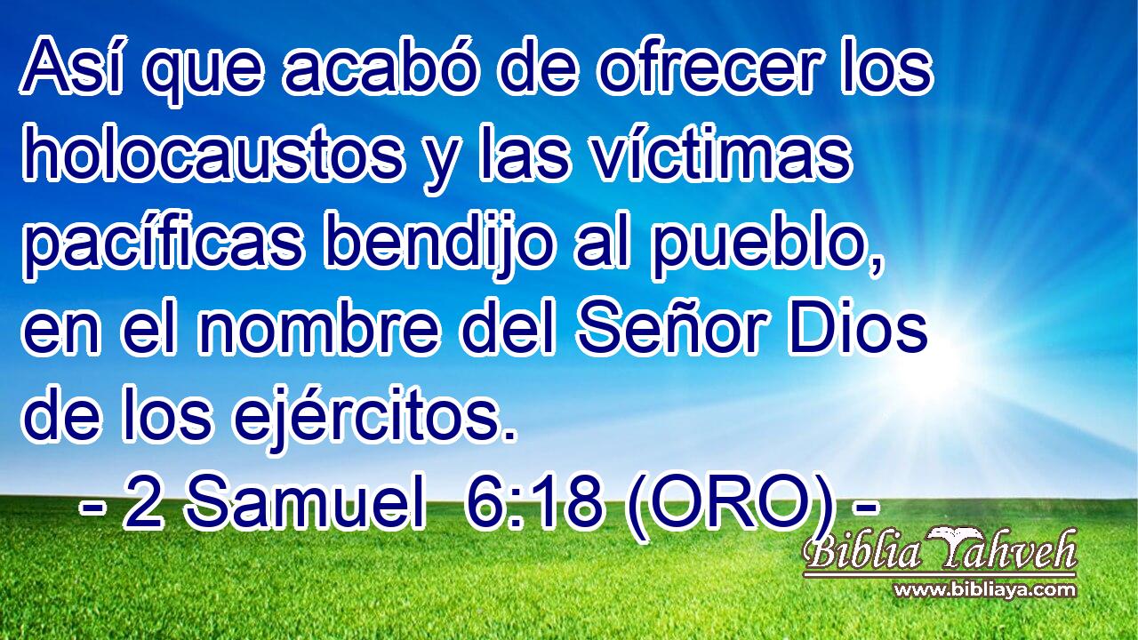  Así que acabó de ofrecer los holocaustos y las víctimas pacíficas bendijo al pueblo, en el nombre del Señor Dios de los ejércitos. 