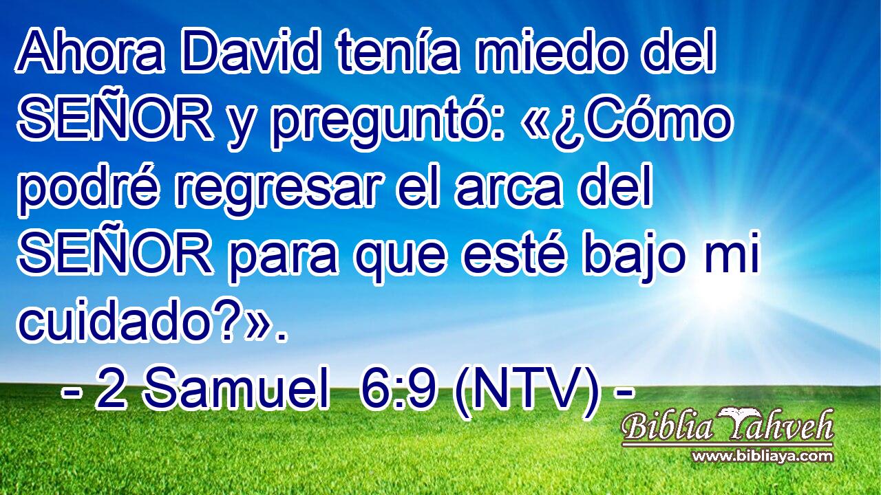 Ahora David tenía miedo del SEÑOR y preguntó: «¿Cómo podré regresar el arca del SEÑOR para que esté bajo mi cuidado?».
