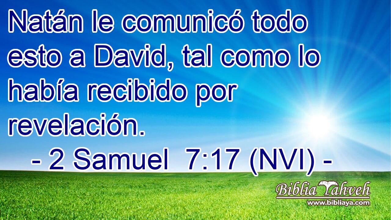  Natán le comunicó todo esto a David, tal como lo había recibido por revelación. 