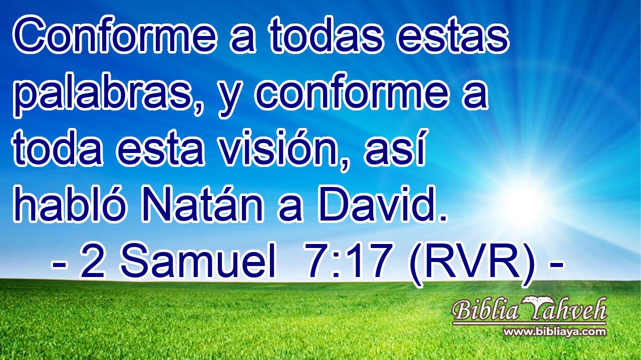 Conforme a todas estas palabras, y conforme a toda esta visión, así habló Natán a David.