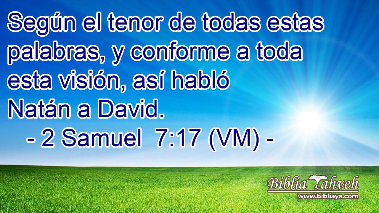  Según el tenor de todas estas palabras, y conforme a toda esta visión, así habló Natán a David. 