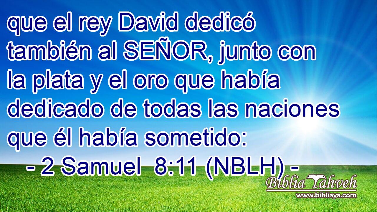  que el rey David dedicó también al SEÑOR, junto con la plata y el oro que había dedicado de todas las naciones que él había sometido: 