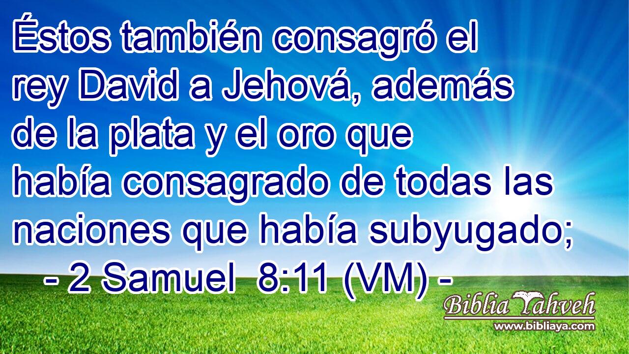  Éstos también consagró el rey David a Jehová, además de la plata y el oro que había consagrado de todas las naciones que había subyugado; 