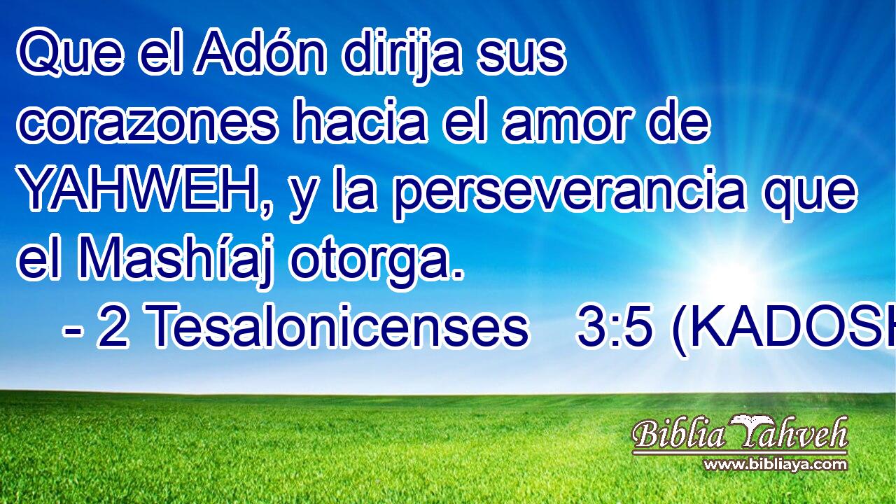  Que el Adón dirija sus corazones hacia el amor de YAHWEH, y la perseverancia que el Mashíaj otorga. 