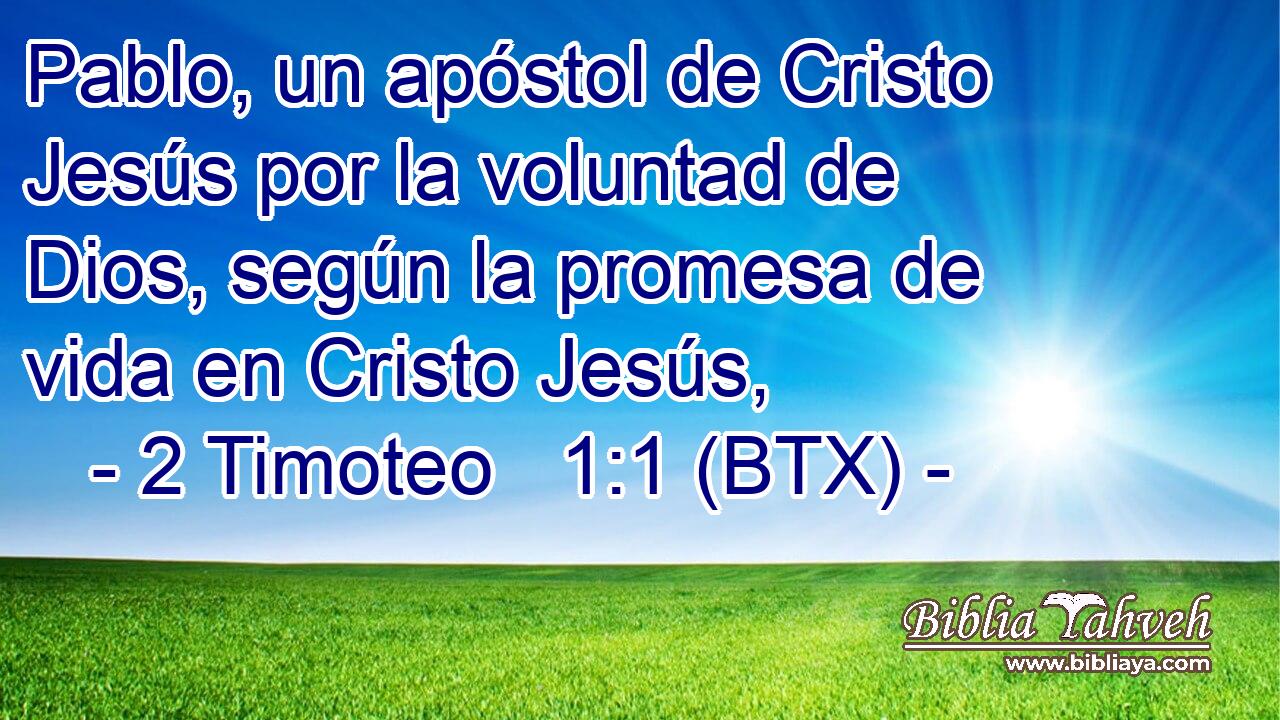 Pablo, un apóstol de Cristo Jesús por la voluntad de Dios, según la promesa de vida en Cristo Jesús,