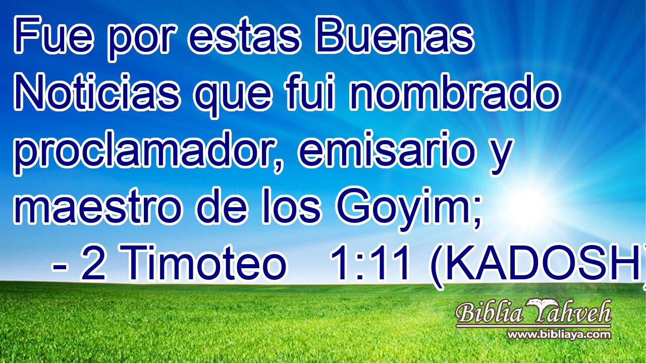  Fue por estas Buenas Noticias que fui nombrado proclamador, emisario y maestro de los Goyim; 