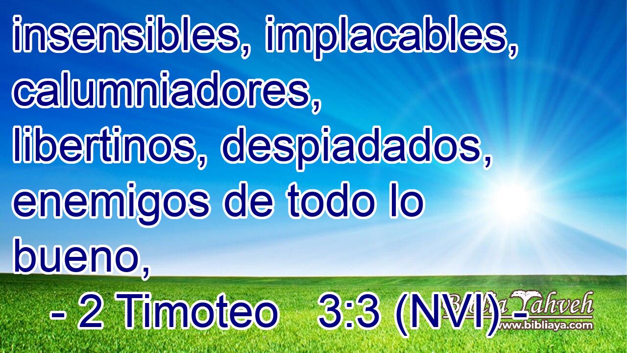 insensibles, implacables, calumniadores, libertinos, despiadados, enemigos de todo lo bueno, 