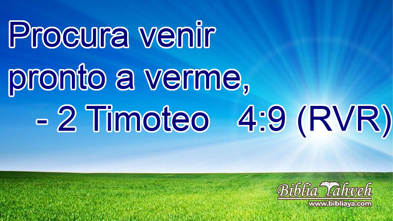 Procura venir pronto a verme,
