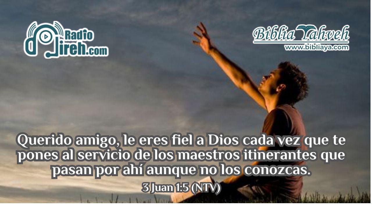 Querido amigo, le eres fiel a Dios cada vez que te pones al servicio de los maestros itinerantes que pasan por ahí aunque no los conozcas.