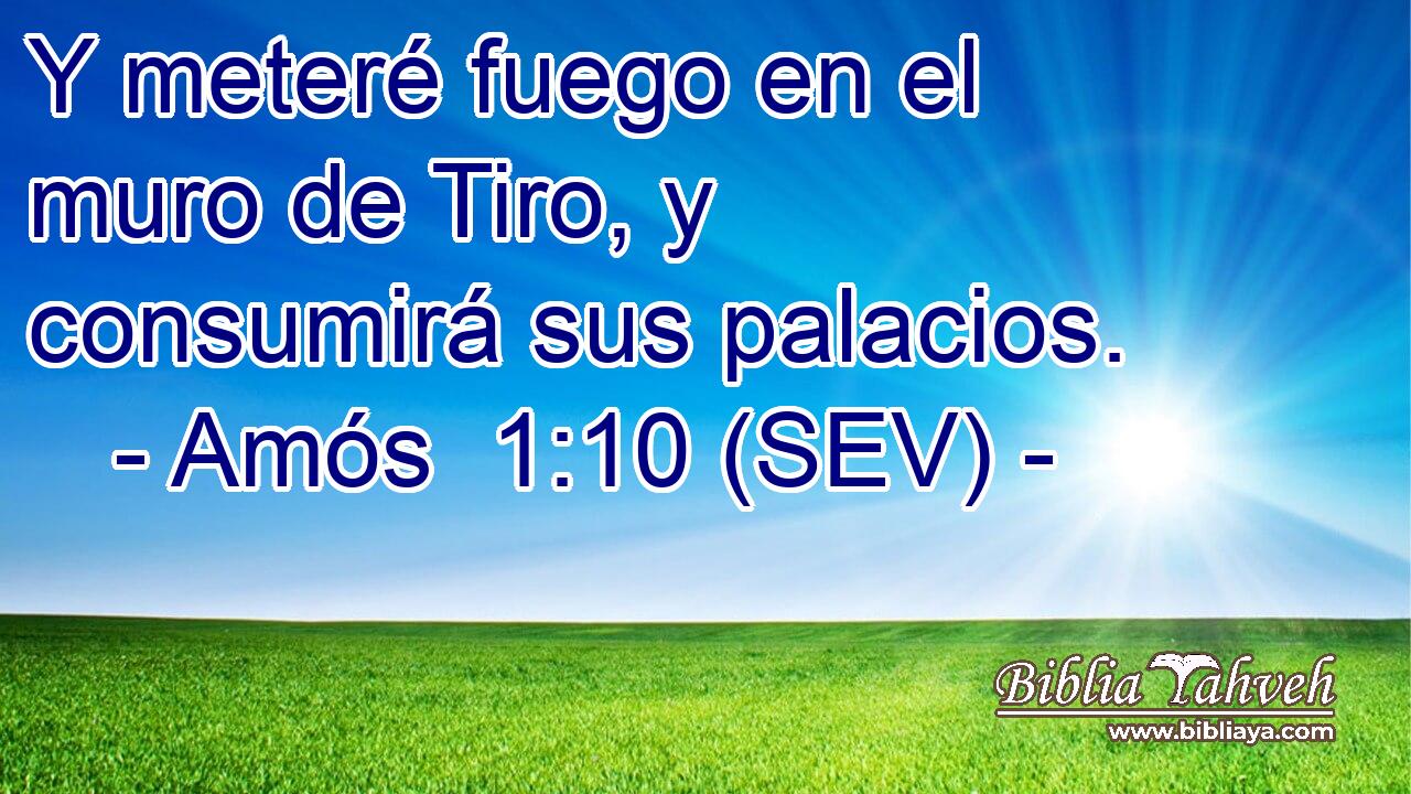 Y meteré fuego en el muro de Tiro, y consumirá sus palacios.