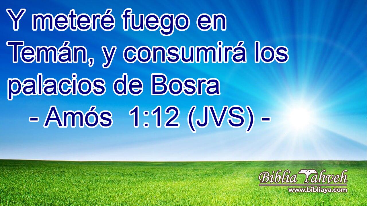 Y meteré fuego en Temán, y consumirá los palacios de Bosra