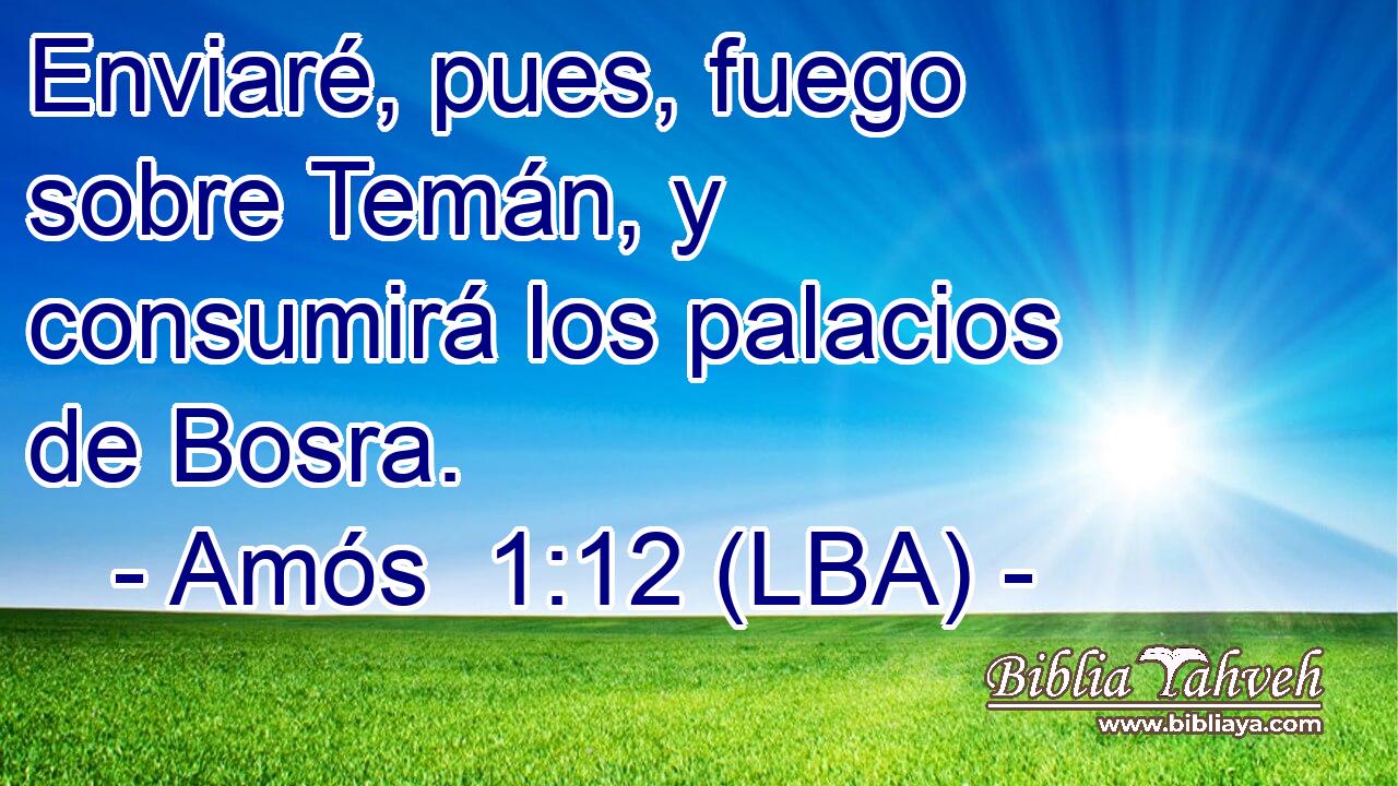 Enviaré, pues, fuego sobre Temán, y consumirá los palacios de Bosra.