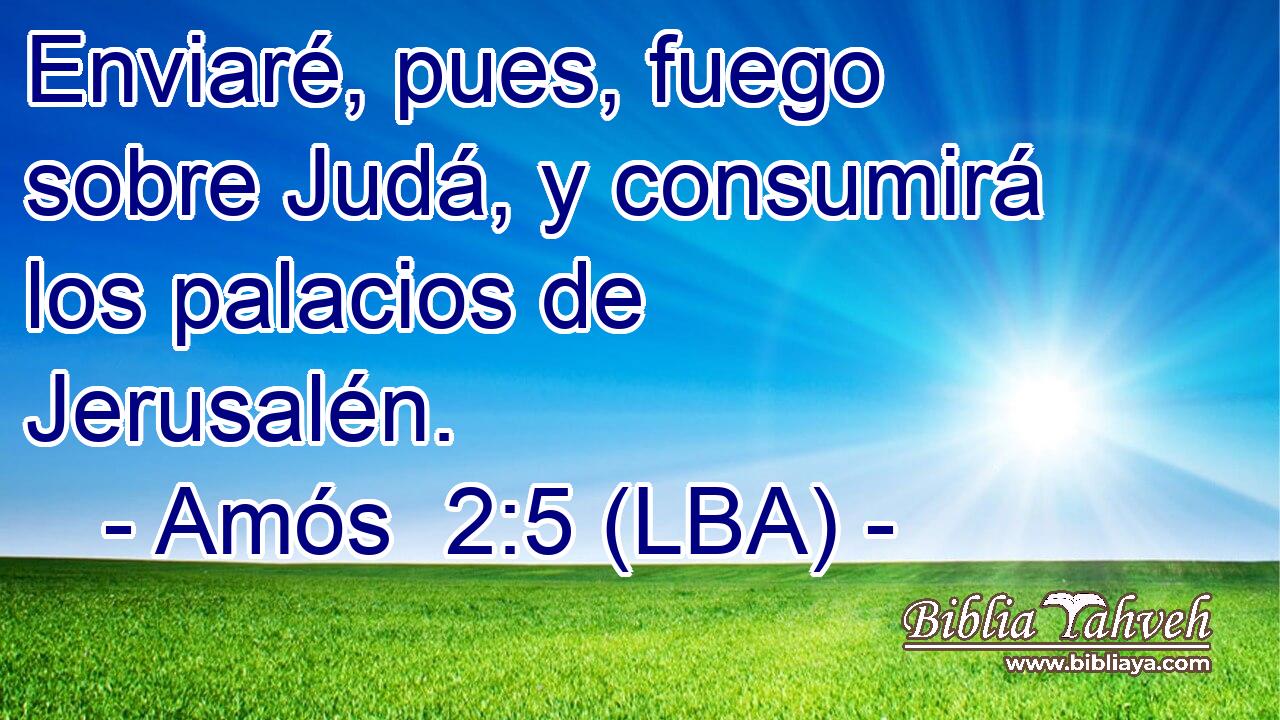 Enviaré, pues, fuego sobre Judá, y consumirá los palacios de Jerusalén.