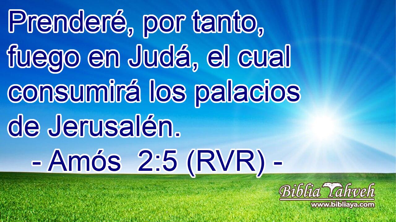 Prenderé, por tanto, fuego en Judá, el cual consumirá los palacios de Jerusalén.