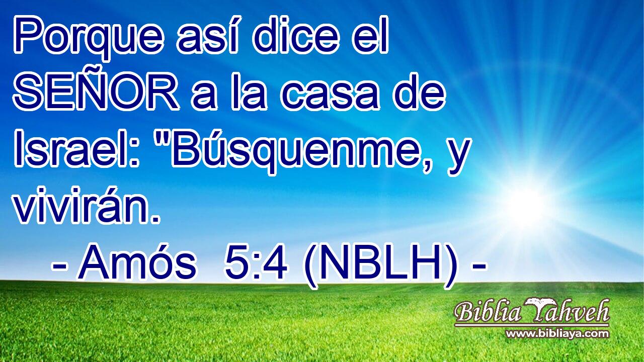  Porque así dice el SEÑOR a la casa de Israel: 