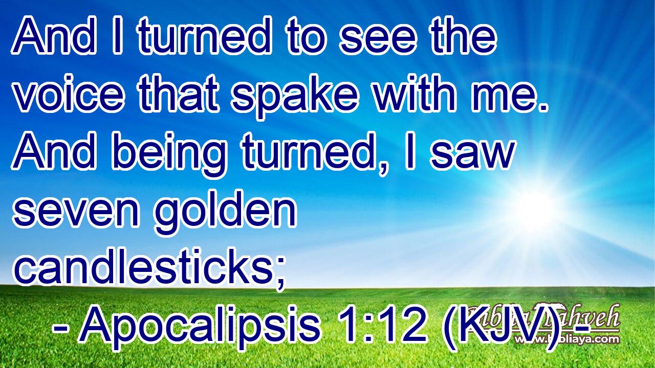 And I turned to see the voice that spake with me. And being turned, I saw seven golden candlesticks;
