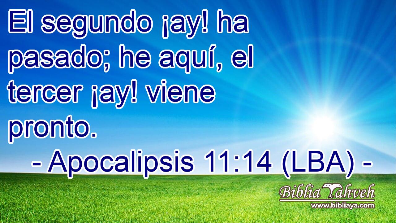 El segundo ¡ay! ha pasado; he aquí, el tercer ¡ay! viene pronto.
