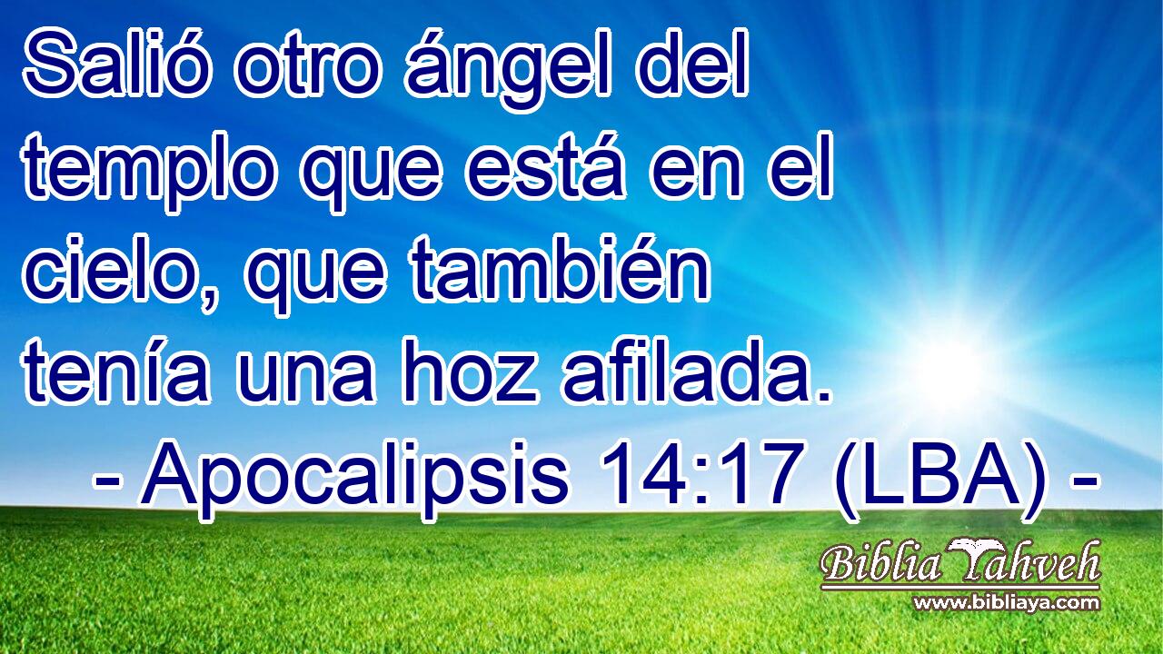 Salió otro ángel del templo que está en el cielo, que también tenía una hoz afilada.