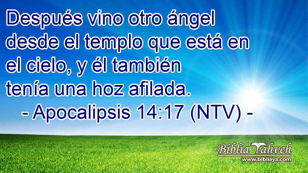 Después vino otro ángel desde el templo que está en el cielo, y él también tenía una hoz afilada.