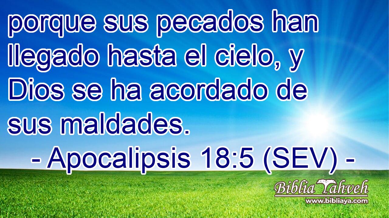 porque sus pecados han llegado hasta el cielo, y Dios se ha acordado de sus maldades.
