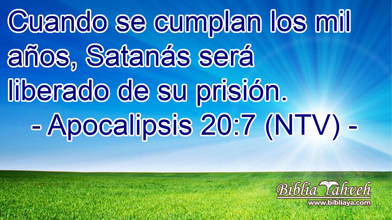 Cuando se cumplan los mil años, Satanás será liberado de su prisión.
