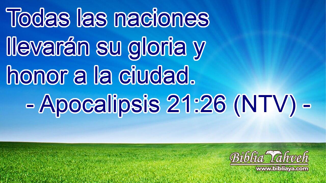 Todas las naciones llevarán su gloria y honor a la ciudad.