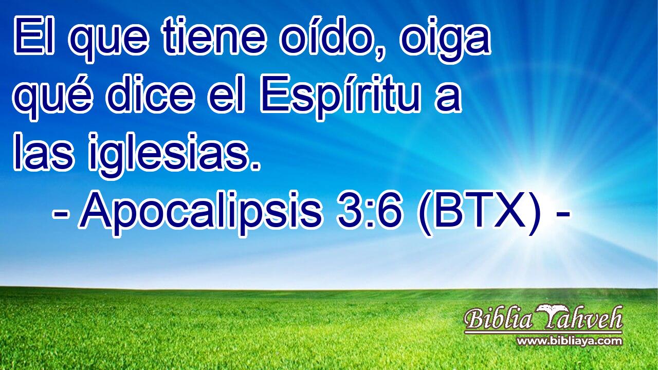 El que tiene oído, oiga qué dice el Espíritu a las iglesias.