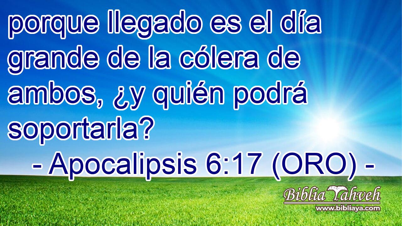  porque llegado es el día grande de la cólera de ambos, ¿y quién podrá soportarla? 