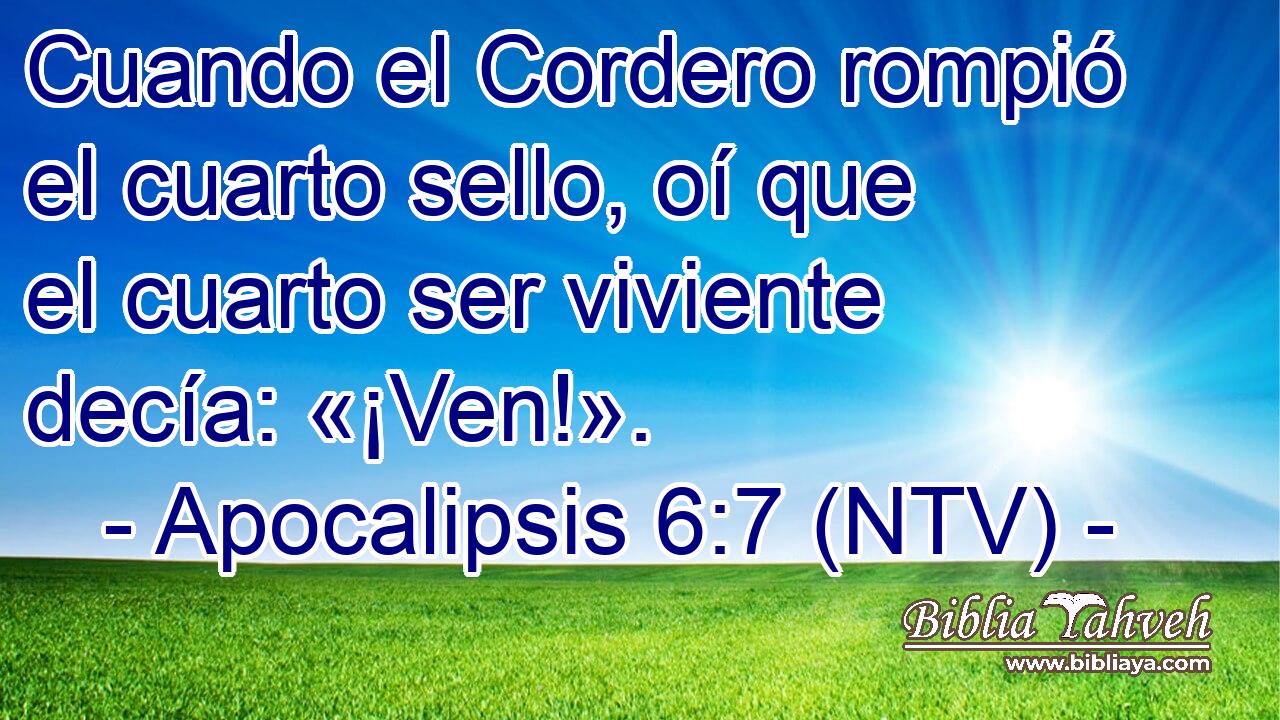 Cuando el Cordero rompió el cuarto sello, oí que el cuarto ser viviente decía: «¡Ven!».