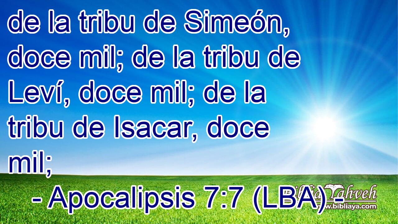 de la tribu de Simeón, doce mil; de la tribu de Leví, doce mil; de la tribu de Isacar, doce mil;