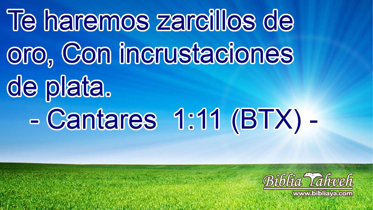 Te haremos zarcillos de oro, Con incrustaciones de plata.