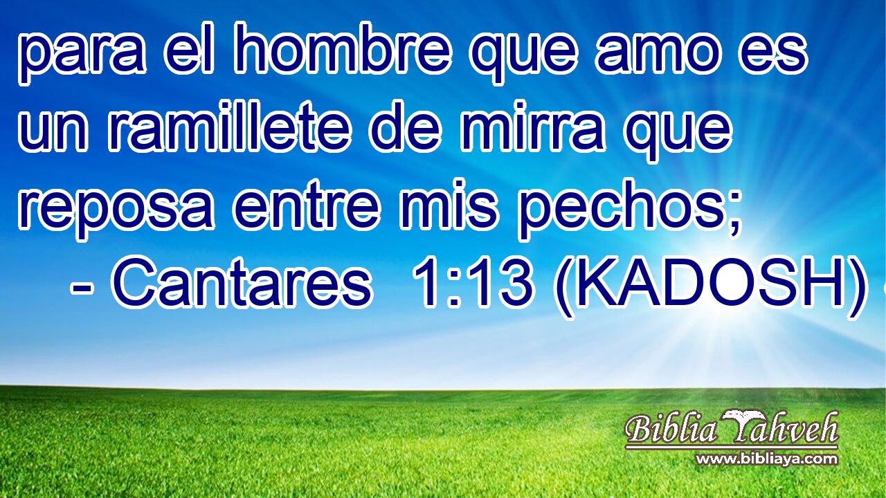  para el hombre que amo es un ramillete de mirra que reposa entre mis pechos; 