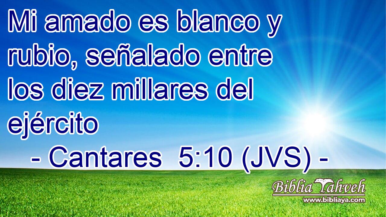 Mi amado es blanco y rubio, señalado entre los diez millares del ejército