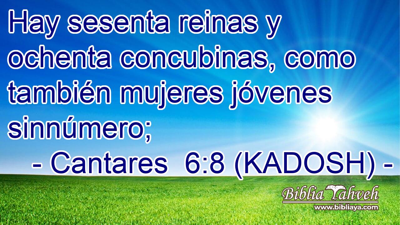  Hay sesenta reinas y ochenta concubinas, como también mujeres jóvenes sinnúmero; 