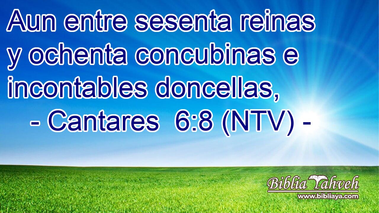 Aun entre sesenta reinas y ochenta concubinas e incontables doncellas,