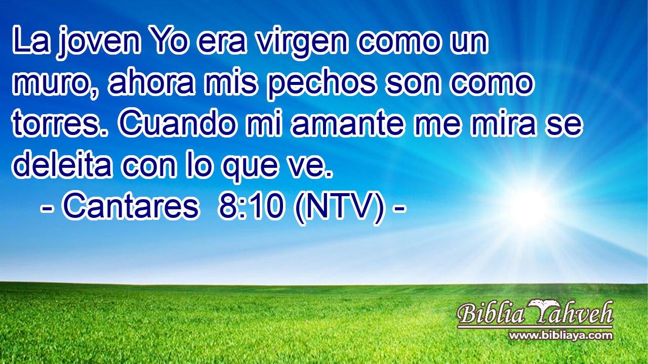 La joven Yo era virgen como un muro, ahora mis pechos son como torres. Cuando mi amante me mira se deleita con lo que ve.