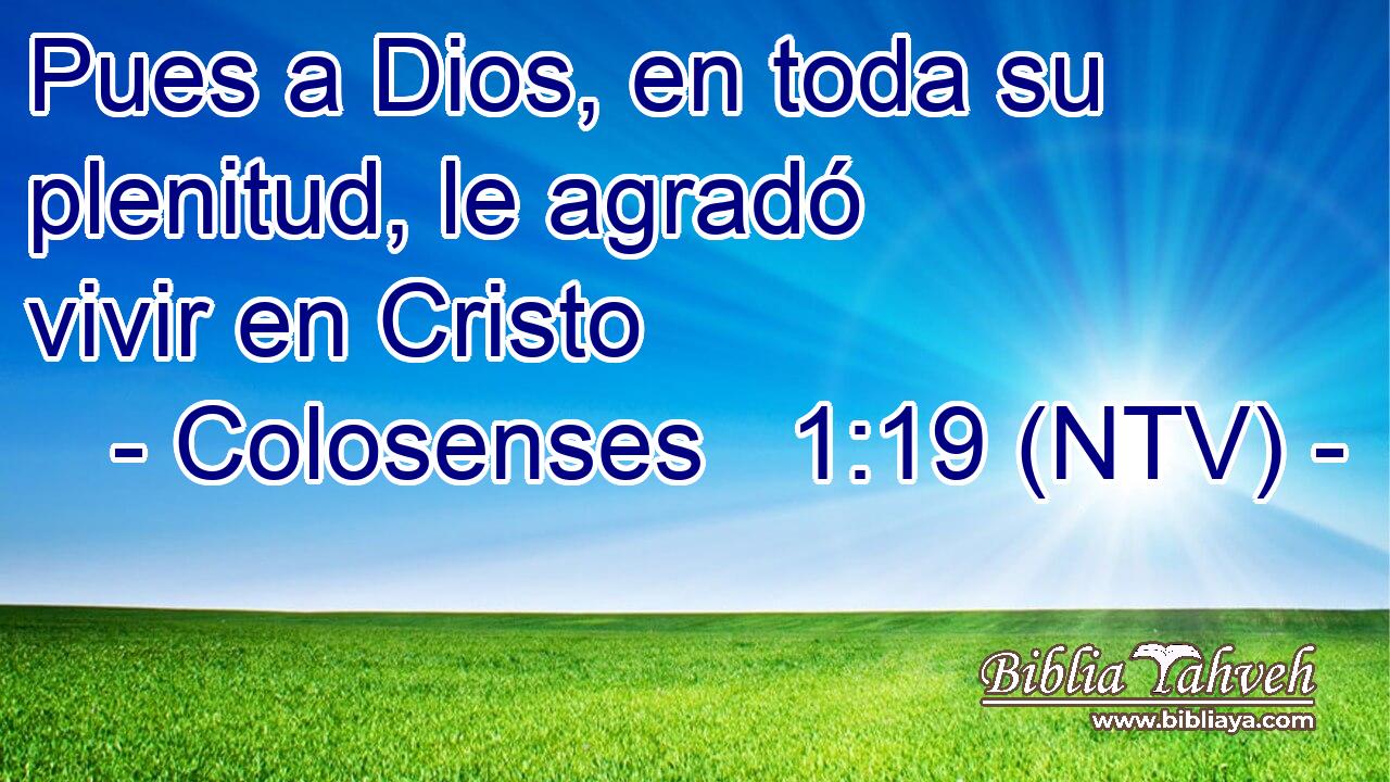 Pues a Dios, en toda su plenitud, le agradó vivir en Cristo