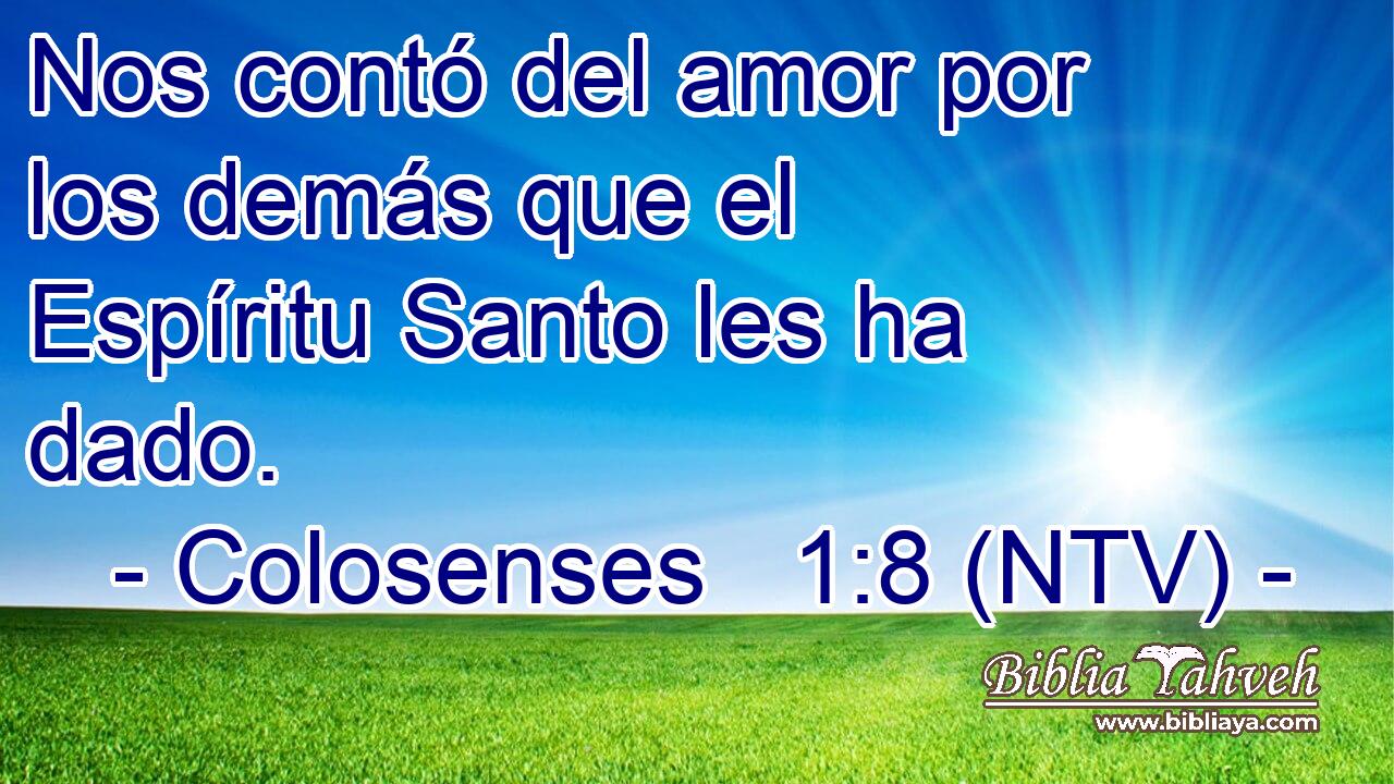 Nos contó del amor por los demás que el Espíritu Santo les ha dado.