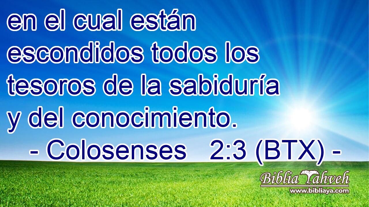 en el cual están escondidos todos los tesoros de la sabiduría y del conocimiento.