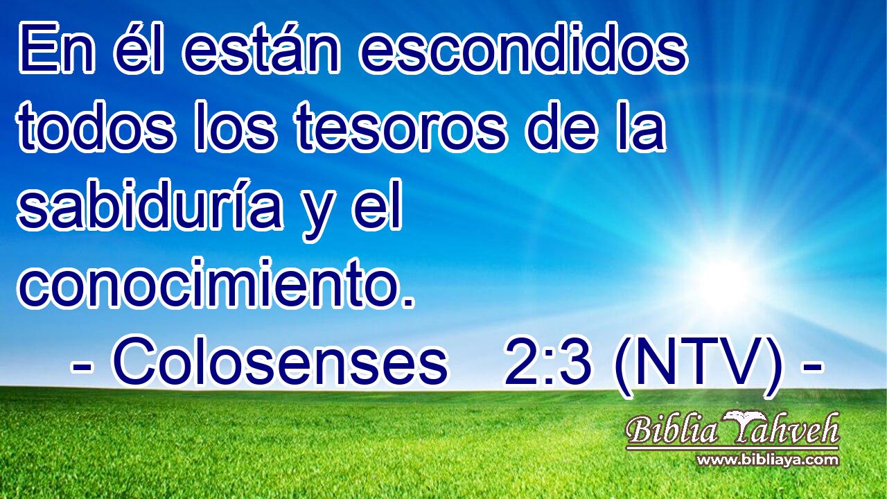 En él están escondidos todos los tesoros de la sabiduría y el conocimiento.