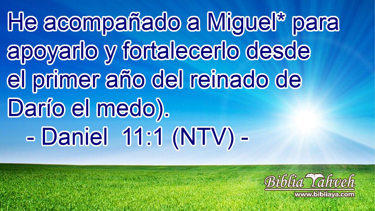He acompañado a Miguel* para apoyarlo y fortalecerlo desde el primer año del reinado de Darío el medo).